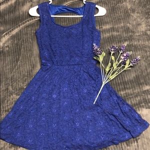 Deep blue mini dress